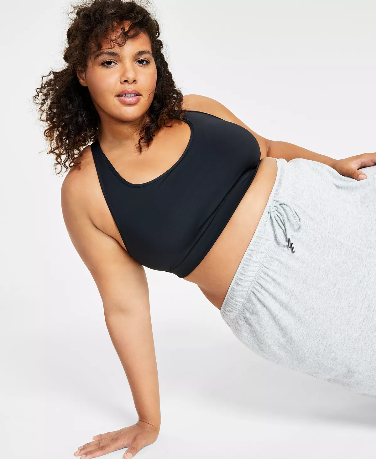 ID Ideology Performance Plus Size Medium Impact Sports Bra, Created For Macy's 5 ID Ideology Performance Plus Size Medium Impact Sports Bra, Created For Macy's - Image 3