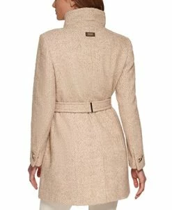 Calvin Klein Women's Asymmetrical Belted Wrap Coat, Created For Macy's -Sam Edelman Shop 22115332 fpx