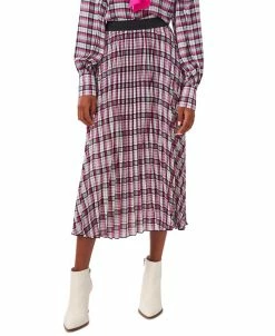CeCe Women's Plaid Pleated Skirt