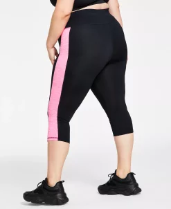 ID Ideology Plus Size Colorblocked Capri Leggings, Created For Macy's -Sam Edelman Shop 22175837 fpx