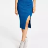 Bar III Women's Ribbed Sweater Midi Pencil Skirt, Created For Macy's -Sam Edelman Shop 22188243 fpx
