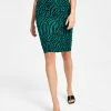 Bar III Women's Zebra-Print Midi-Length Pull-On Pencil Skirt, Created For Macy's -Sam Edelman Shop 22188745 fpx