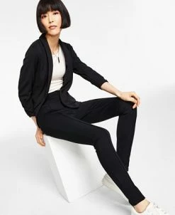 Bar III Knit-Crepe Ruched-Sleeve Blazer, Created For Macy's -Sam Edelman Shop 22190893 fpx
