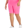 ID Ideology Plus Size Pull-On Bicycle Shorts, Created For Macy's