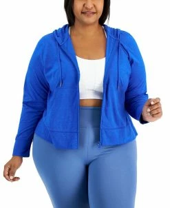 ID Ideology Plus Size Full-Zip Hooded Jacket, Created For Macy's