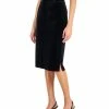 Kasper Women's Velour Slim Midi Skirt -Sam Edelman Shop 22302575 fpx