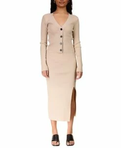 Sanctuary Women's Sugar & Spice Ribbed Midi Skirt