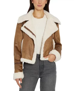 Sam Edelman Women's Faux-Shearling Moto Coat -Sam Edelman Shop 22334005 fpx