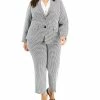 Kasper Plus Size Houndstooth Notch-Collar Button-Front Jacket -Sam Edelman Shop 22336494 fpx