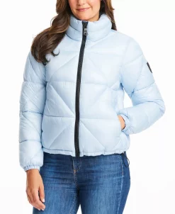 Vince Camuto Women's Shine Hooded Cropped Puffer Coat -Sam Edelman Shop 22337290 fpx