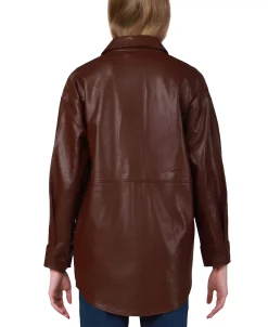 Black Tape Women's Faux-Leather Shacket -Sam Edelman Shop 22345146 fpx