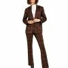 Bar III Women's Plaid One-Button Boyfriend Blazer & Plaid Flare Leg Pants, Created For Macy's -Sam Edelman Shop 22360964 fpx