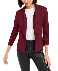 Bar III Knit-Crepe Ruched-Sleeve Blazer, Created For Macy's -Sam Edelman Shop 22408171 fpx