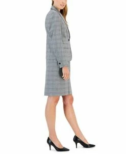 Anne Klein Women's Glen Plaid Single-Button Skirt Suit -Sam Edelman Shop 22410501 fpx