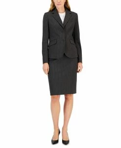 Anne Klein Women's Pinstripe Two-Button Jacket & Flare-Leg Pants & Pencil Skirt -Sam Edelman Shop 22410514 fpx