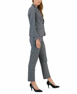 Anne Klein Women's Plaid One-Button Notch-Collar Pantsuit -Sam Edelman Shop 22410520 fpx