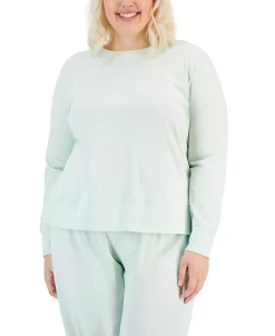 ID Ideology Plus Size Retro Recycled Long-Sleeve Top, Created For Macy's -Sam Edelman Shop 22444956 fpx