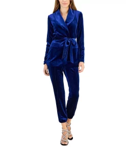INC International Concepts Velvet Wrap Blazer, Created For Macy's -Sam Edelman Shop 22445053 fpx