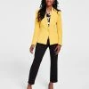 Kasper Women's One-Button Blazer, Printed Cowlneck Top & Pants -Sam Edelman Shop 22461026 fpx