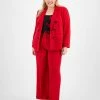 Bar III Plus Size Faux Double-Breasted Blazer, Camisole & Pants, Created For Macy's -Sam Edelman Shop 22521856 fpx