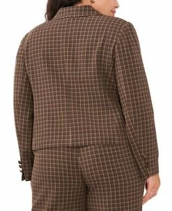 Vince Camuto Plus Size Double Breasted Notch Collar Blazer -Sam Edelman Shop 22527376 fpx