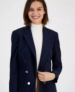 Bar III Women's Bi-Stretch Faux-Double-Breasted Jacket, Created For Macy's 13 Bar III Women's Bi-Stretch Faux-Double-Breasted Jacket, Created For Macy's -Sam Edelman Shop 22542374 fpx