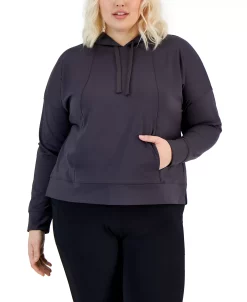 ID Ideology Plus Size Techy Drawstring-Hood Hoodie -Sam Edelman Shop 22557193 fpx