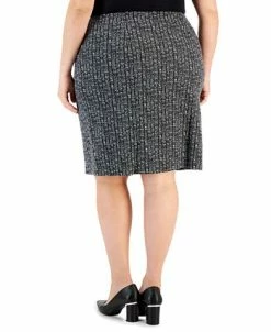 Kasper Plus Size Printed Pull-On Pencil Skirt -Sam Edelman Shop 22567840 fpx