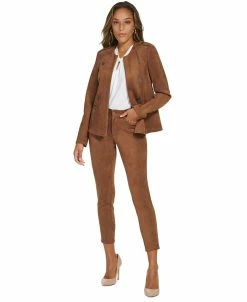 Tommy Hilfiger Women's Faux-Suede Blazer & Ankle Pants