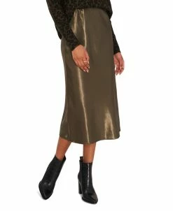 Vince Camuto Women's Textured Pull-On A-Line Midi Skirt