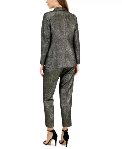 Kasper Women's Metallic Shimmer Jacquard Shawl-Collar Jacket -Sam Edelman Shop 22639892 fpx