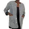 Anne Klein Women's Houndstooth Quilted Snap-Front Jacket -Sam Edelman Shop 22675992 fpx