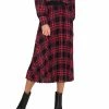 CeCe Women's Plaid Elastic-Waist Pleated Midi Skirt -Sam Edelman Shop 22677133 fpx
