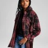 And Now This Women's Oversized Plaid-Print Long-Sleeve Shacket -Sam Edelman Shop 22678710 fpx