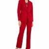 Kasper Women's One-Button Blazer, Printed Cowlneck Cap-Sleeve Blouse & Faux-Fly Pull-On Wide-Leg Pants -Sam Edelman Shop 22683406 fpx