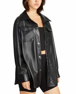 Steve Madden Women's Faux Good Measure Shacket -Sam Edelman Shop 22683615 fpx