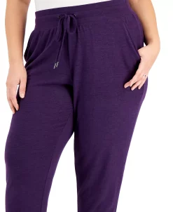 ID Ideology Plus Size Drawstring Knit Joggers, Created For Macy's -Sam Edelman Shop 22717130 fpx