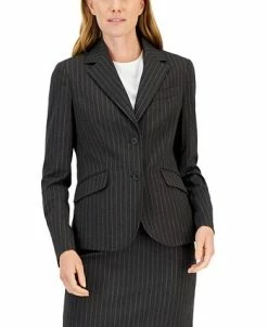 Anne Klein Women's Pinstripe Two-Button Jacket & Flare-Leg Pants & Pencil Skirt -Sam Edelman Shop 22719298 fpx