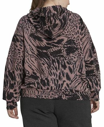 ADIDAS Plus Size Printed Cotton Long-Sleeve Hoodie 4 ADIDAS Plus Size Printed Cotton Long-Sleeve Hoodie - Image 2