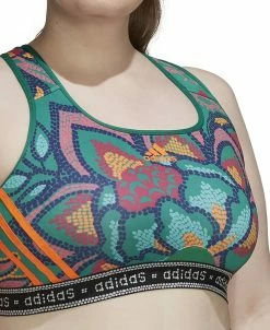 ADIDAS Plus Size Farm Rio Printed Medium-Impact Sport Bra -Sam Edelman Shop 22724096 fpx