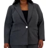 Kasper Plus Size One-Button Notched-Collar Jacket -Sam Edelman Shop 22760754 fpx