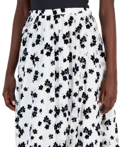Anne Klein Women's Printed Pull-On Shirred-Waist Skirt -Sam Edelman Shop 22767881 fpx