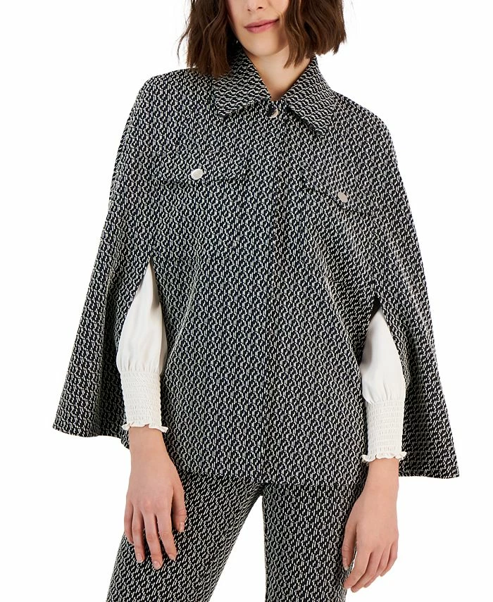 Anne Klein Women's Jacquard-Knit Cape-Sleeve Jacket 3 Anne Klein Women's Jacquard-Knit Cape-Sleeve Jacket