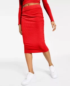 Bar III Ribbed Midi Skirt, Created For Macy's -Sam Edelman Shop 22793623 fpx