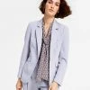 Bar III Women's Textured Crepe Single-Button Blazer, Created For Macy's -Sam Edelman Shop 22803165 fpx
