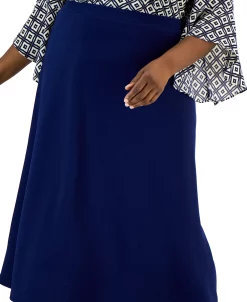 Kasper Plus Size Pull-On Midi Skirt -Sam Edelman Shop 22803972 fpx