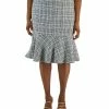Kasper Plus Size Tweed Flounce Skirt