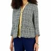 Kasper Women's Tweed 3/4-Sleeve Open-Front Blazer
