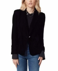 Sam Edelman Women's Velvet Notch-Collar One-Button Blazer