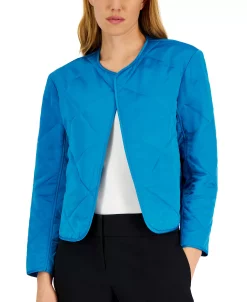 Anne Klein Women's Diamond-Quilted Collarless Jacket -Sam Edelman Shop 22837398 fpx 1